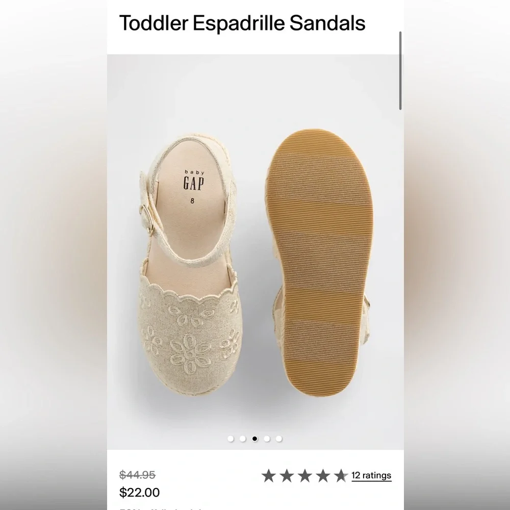 Baby GAP Girl’s Espadrille Sandals